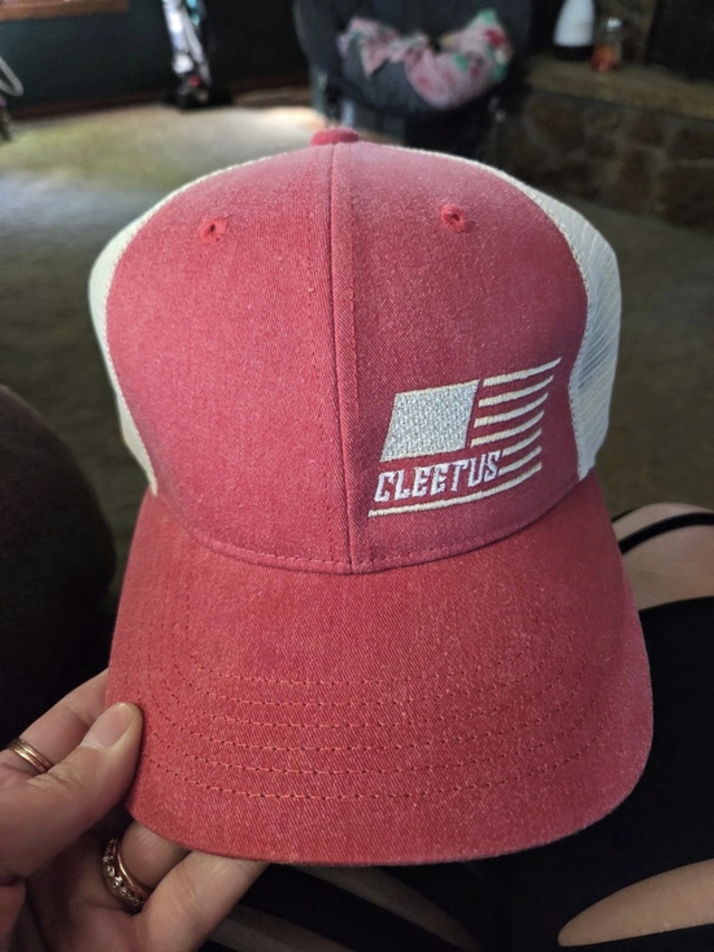 Pacific Headwear P130 Pink & White Trucker Hat
